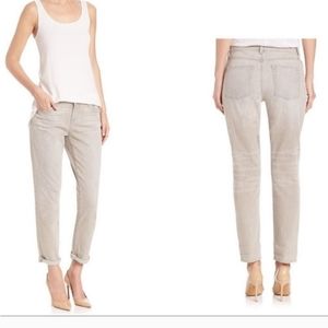 Eileen Fisher Light Gray Denim Cropped Jeans 10